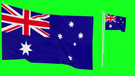 Green-Screen-Waving-Australia-Flag-or-flagpole